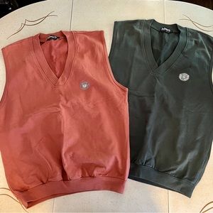 set of vintage country club sweater vests